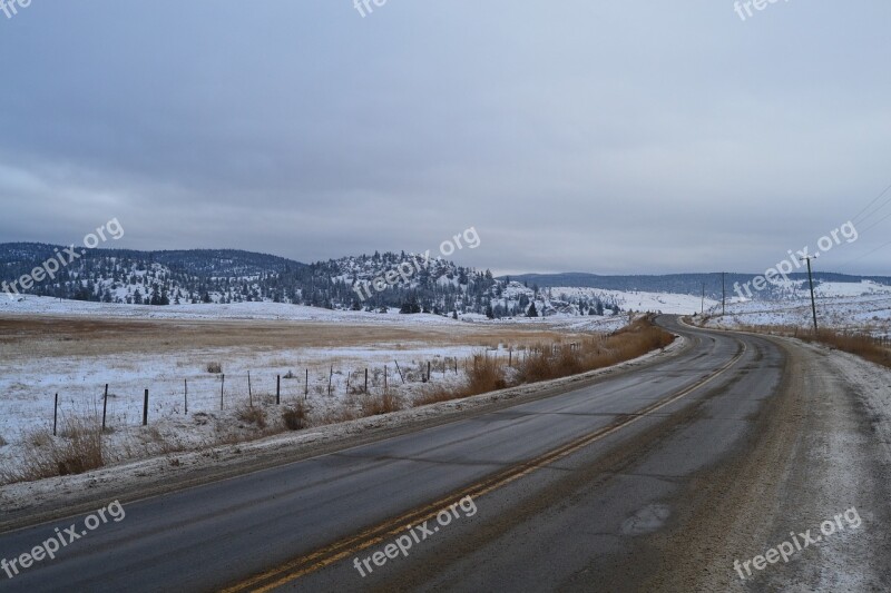 Canada Nature Road Loneliness West Canada