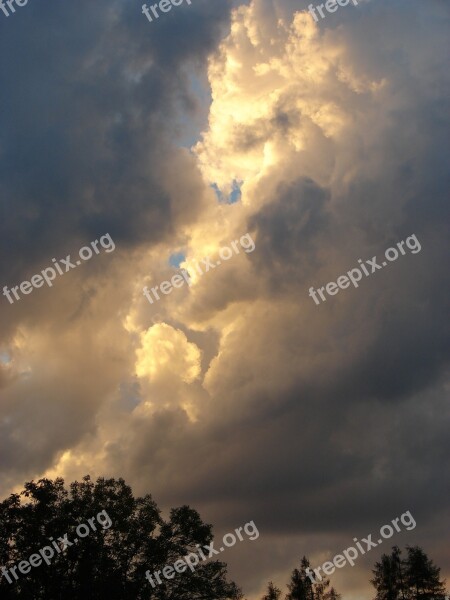 Clouds Cloud Face Backlighting Mood Silhouette