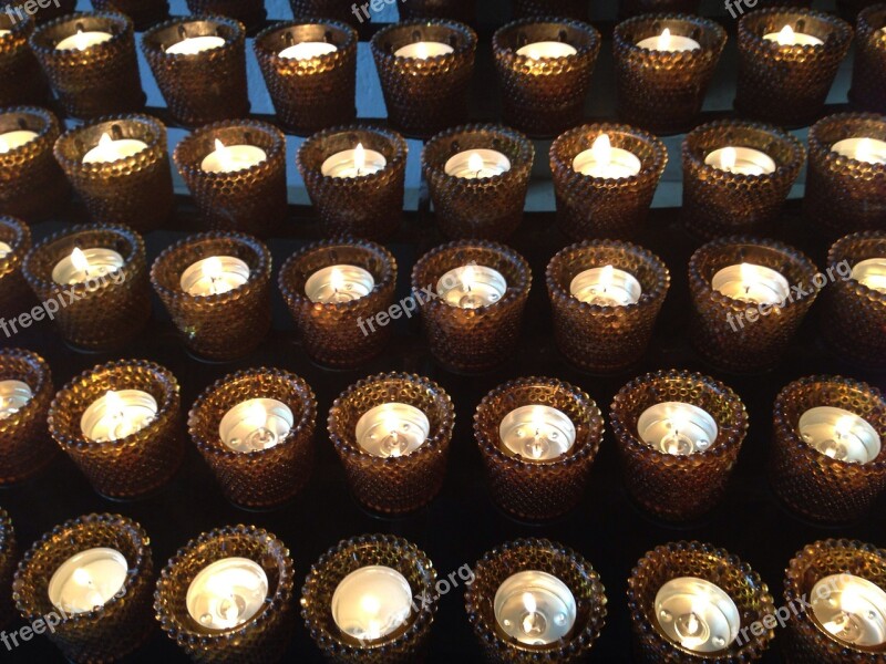 Church Candles Faith Tea Lights Free Photos