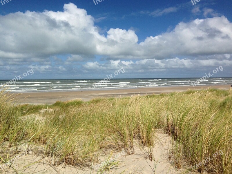 Dunes Sky Denmark North Sea Nature