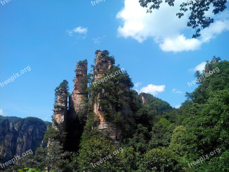 Zhangjiajie The Scenery Mountain Free Photos