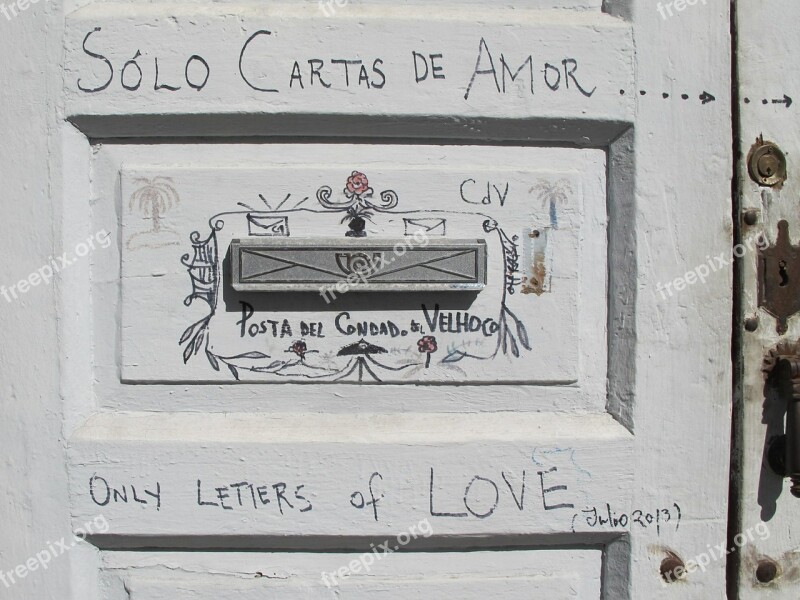 Mailbox Door Post Love Letter Entrance Door