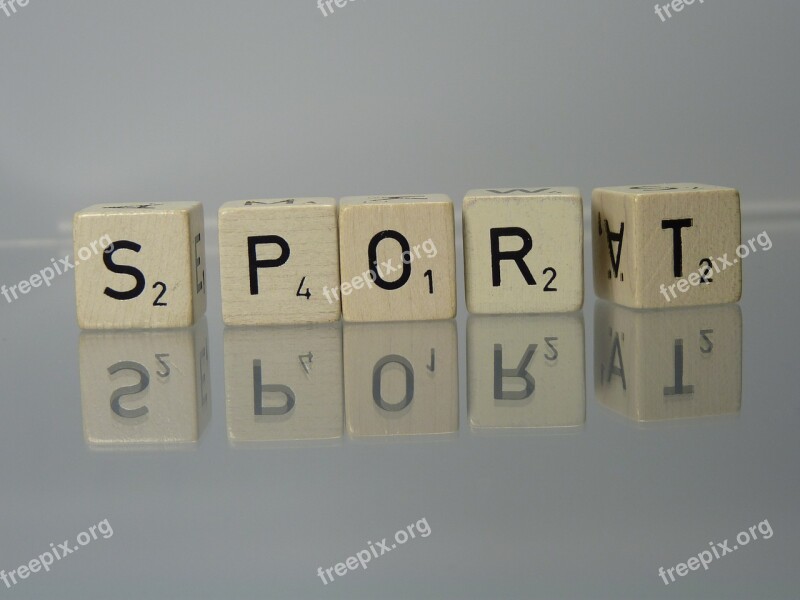 Sport Scrabble Text Mirror Dice