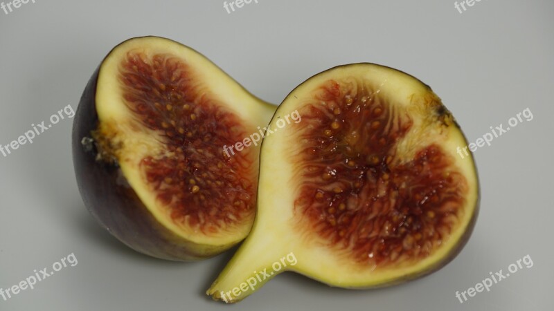 Fig Fruit Cut Half Halves