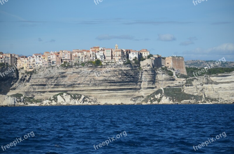 Corsica White Cliffs Cliff Bonifacio Coast