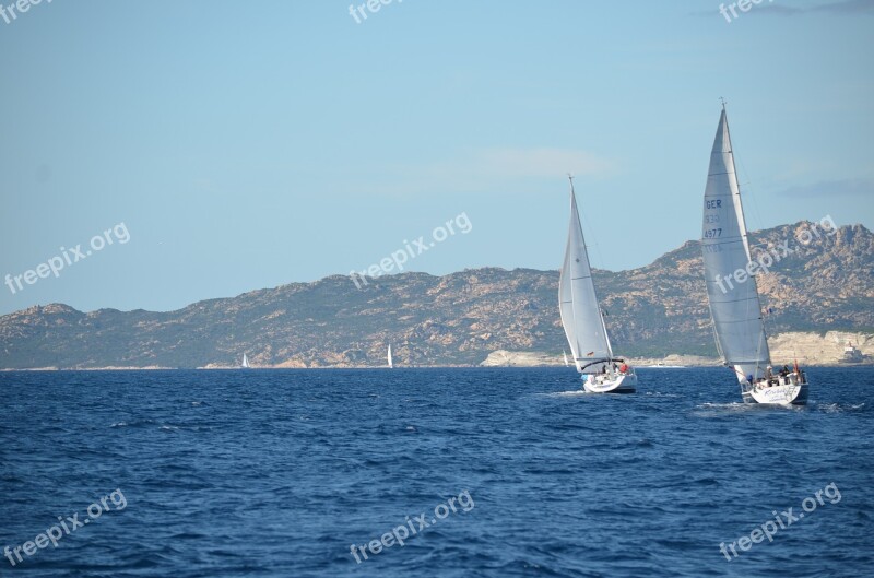 Sailing Boats Sail Boats Race Corsica