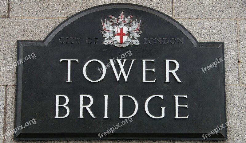 London Tower Bridge Shield Name Font