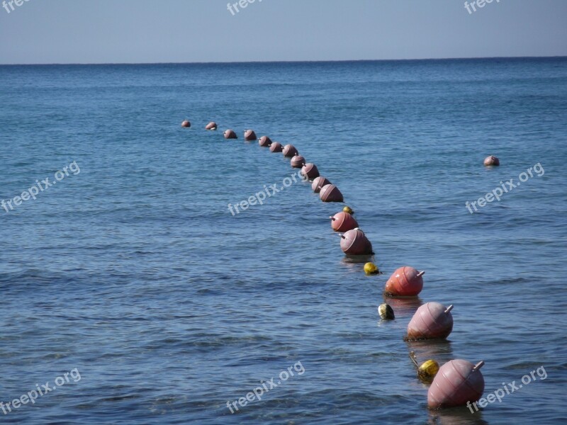 Buoys Sea Water Ocean Demarcation