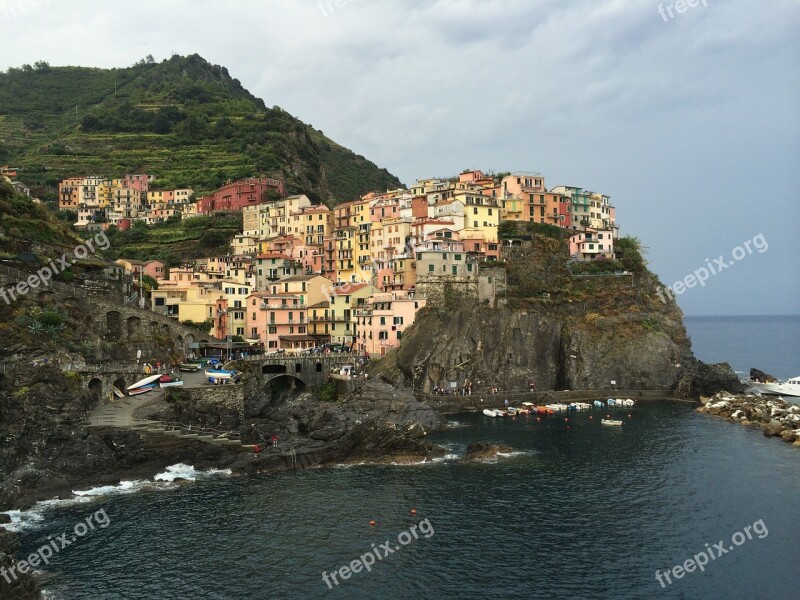 Cinque Terre Manarola Italy Free Photos