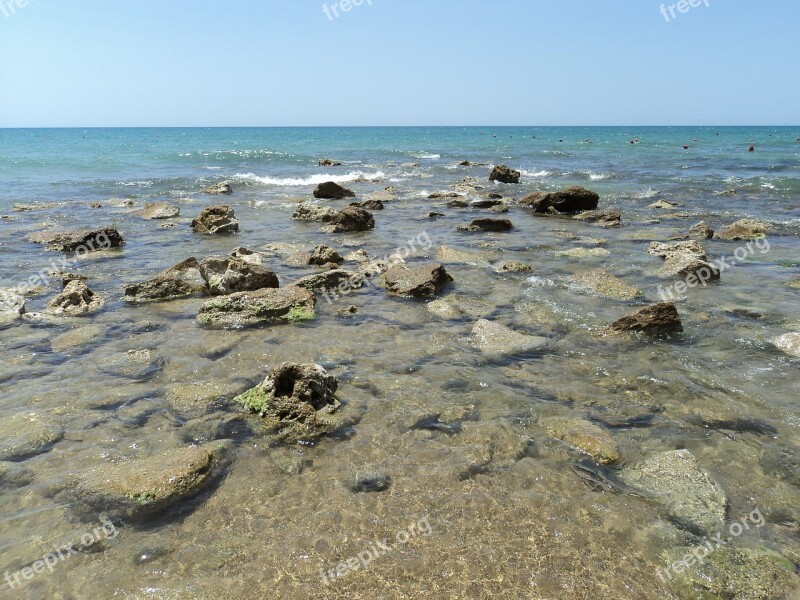 Sea Turkish Riviera Ocean Rock Stones