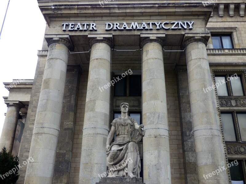 Theater Warsaw Drama Theatre Monument Lake Dusia