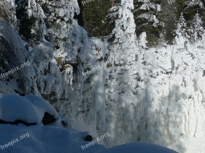 Canim Falls British Columbia Canada Frosted Tree