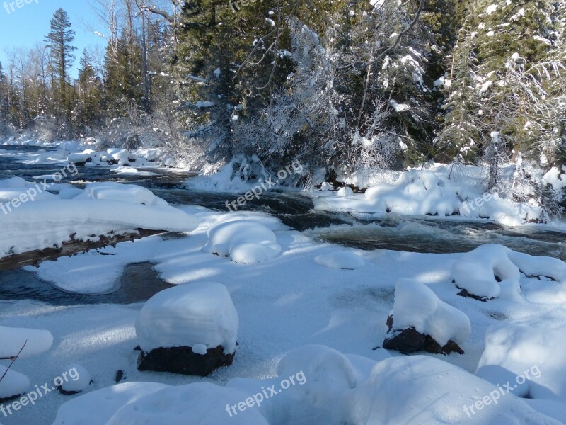 Canim Falls Canim Creek British Columbia Canada Frosted