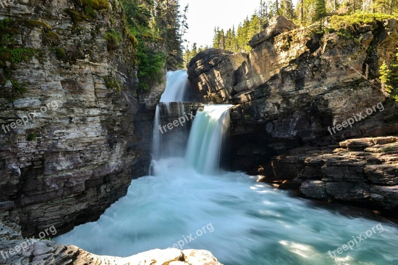 Waterfall Hiking Nature Canada Water