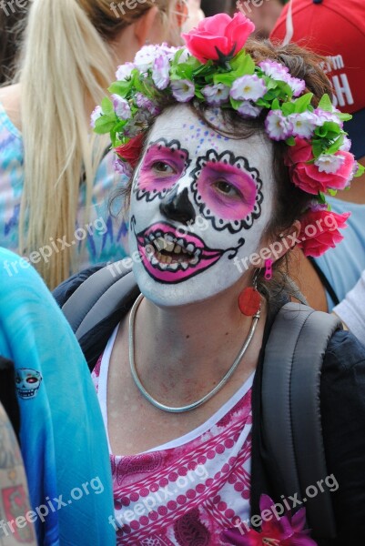 Face Painted Street Parade Zurich Portrait