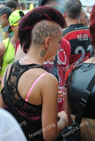 Punk Street Parade Zurich Head Portrait