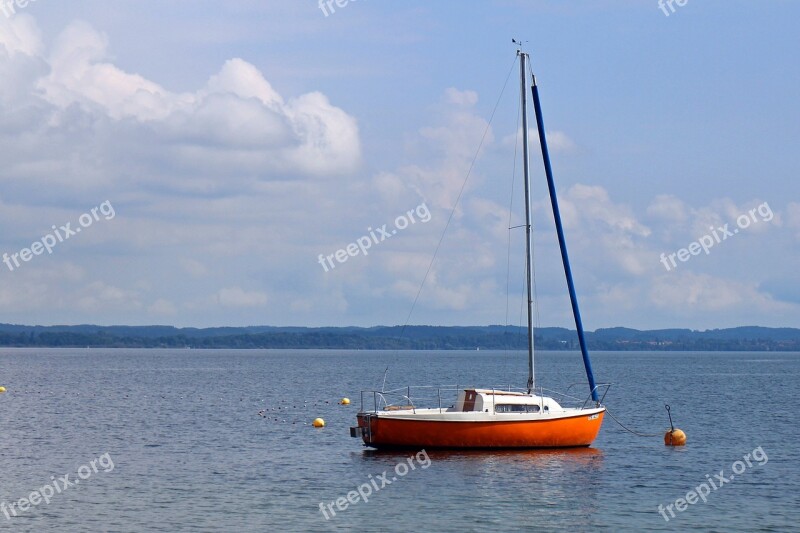 Sailing Boat Boat Individually Dock Anchorage