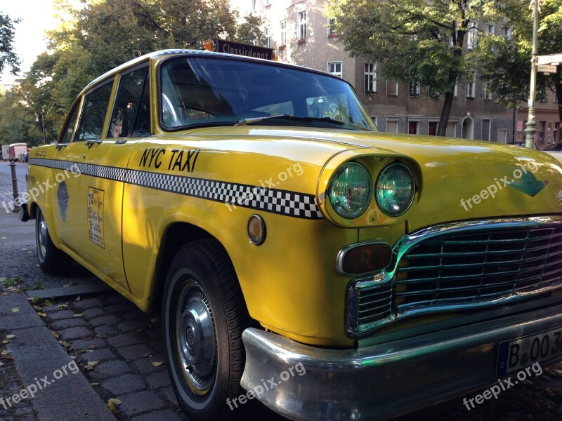 Nyc Taxi Taxi Berlin Yellow Cab Old