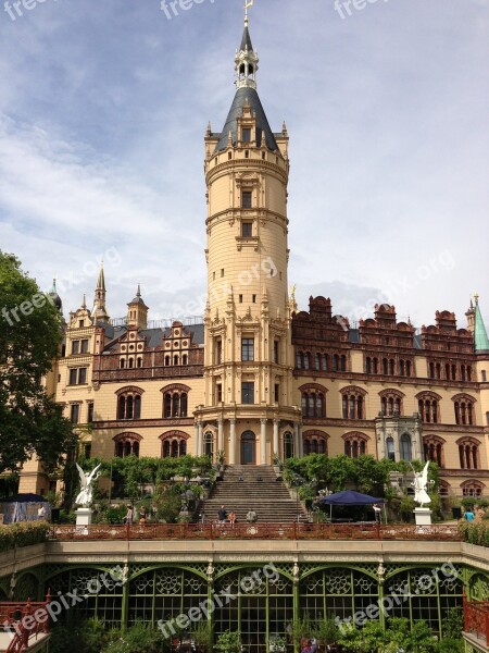 Castle Schwerin Mecklenburg Western Pomerania Tower Places Of Interest