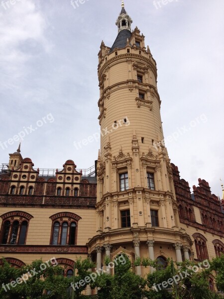 Tower Schwerin Mecklenburg Western Pomerania State Capital Castle