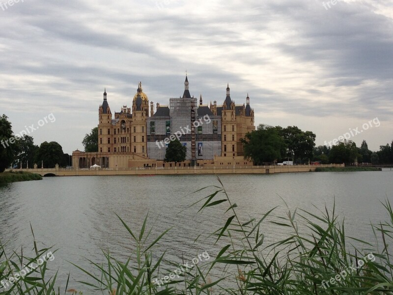 Castle Mecklenburg Western Pomerania Schwerin State Capital Lake