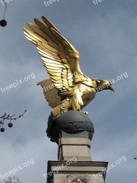 Bird Statue Gold London England