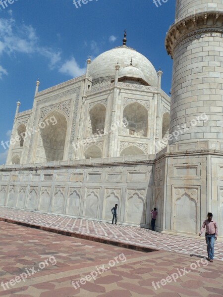 India Tajmahal Architecture Beautiful Ornaments