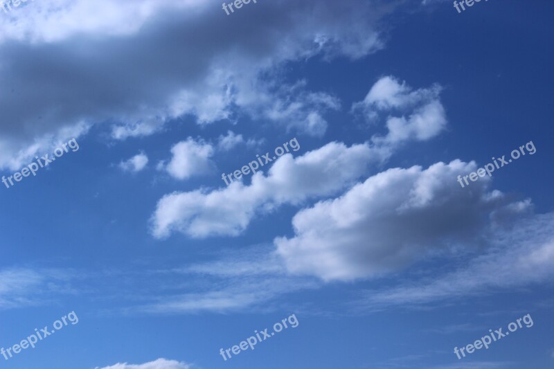 Sky Clouds Summer Atmosphere Cloudiness