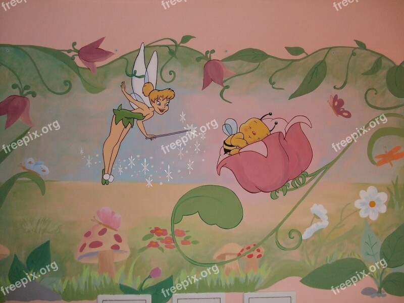 Tinker Bell Wall Painting Wall Decoration Free Photos