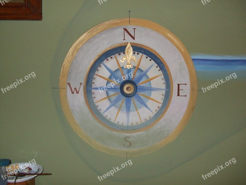 Wall Painting Compass Falidekor Free Photos