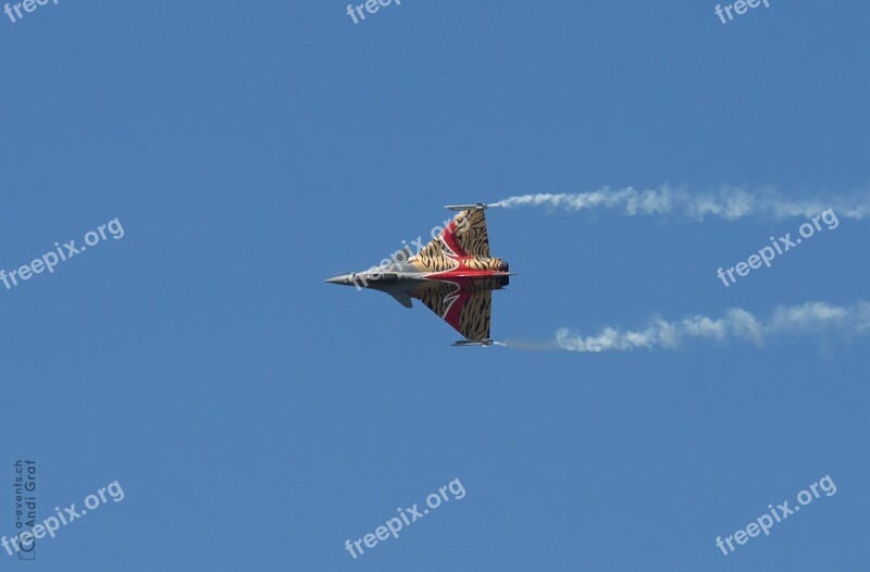 Fighter Jet Flugshow Rafale France Free Photos