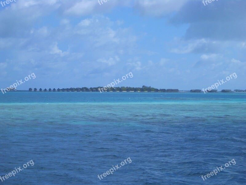 Resort Blue Sea Clouds Clear Skies Southern Country