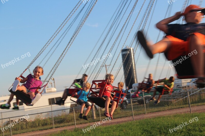 Chairoplane Carousel Merry-go-round Fair Kids