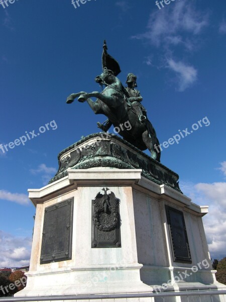 Vienna Austria Statue Reiter Bronze