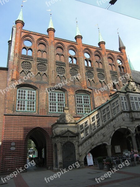 Hanseatic City Lübeck Town Hall Historically Building