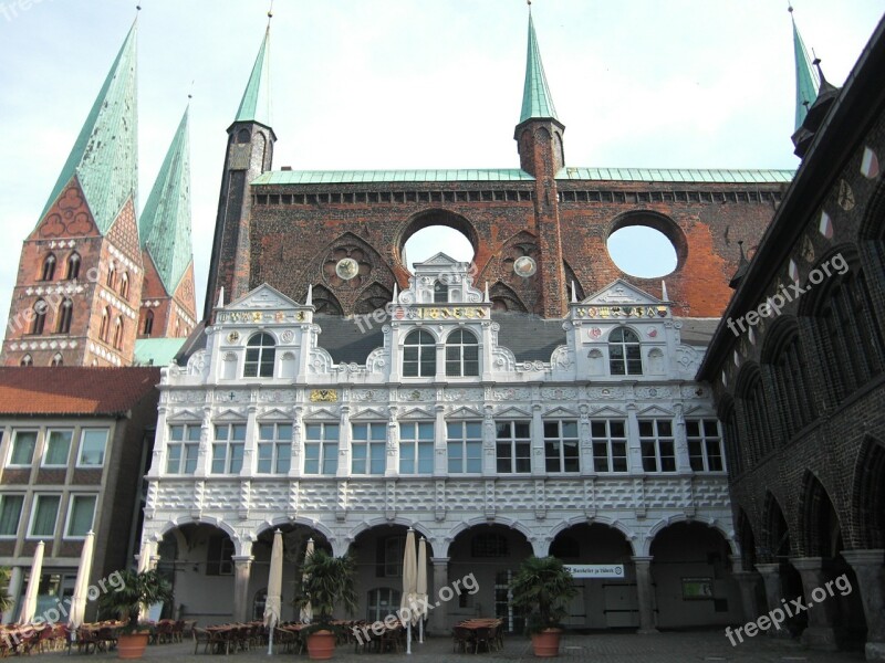 Lübeck Hanseatic City Town Hall Historically Building