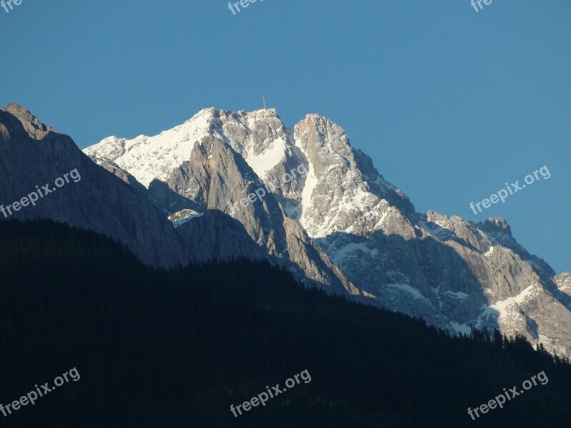 Zugspitze Mountain Mountain Range Distant View Alpine