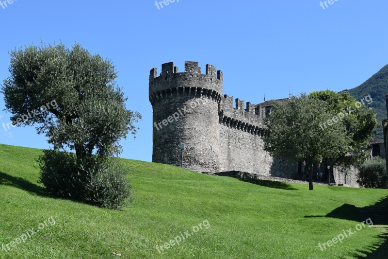 Medieval Tower Torre Bellinzona Middle Ages Switzerland