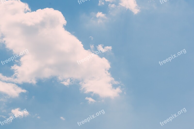 Blue Cloudy Sky Clouds Nature