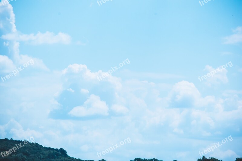 Blue Cloudy Sky Clouds Nature