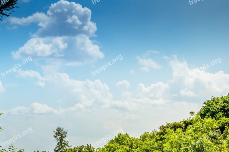 Blue Cloudy Sky Clouds Nature