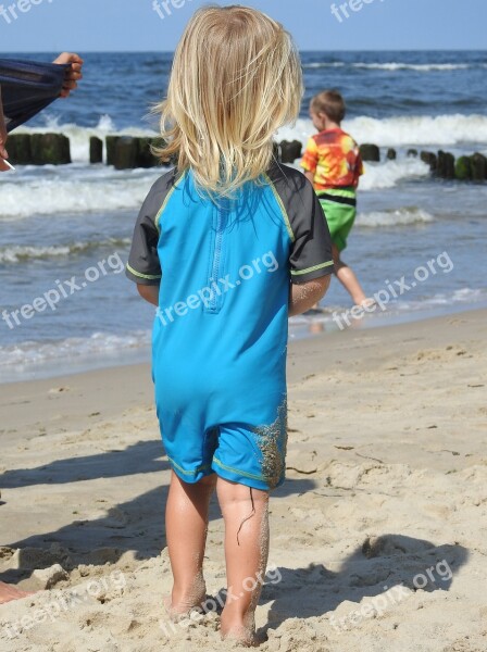 Child Sea Boy The Waves Holidays