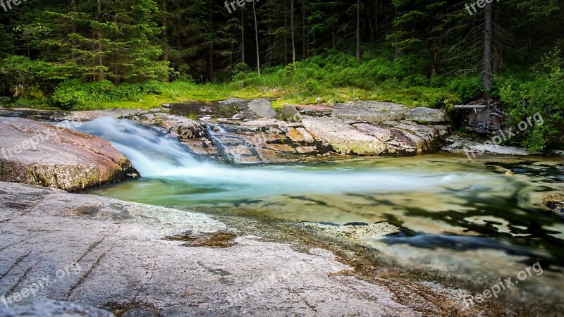 River Cascade White Elbe Waterfall Fluent