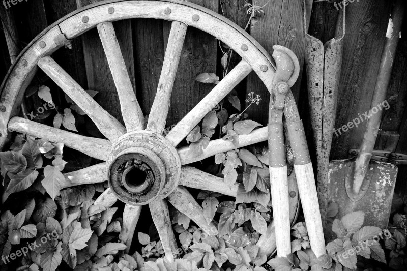 Old Tools Wheel Old Wheel Rusty Rural