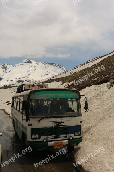 Drive Snow Path Mountains Himalayan Mountains Himachal Transports