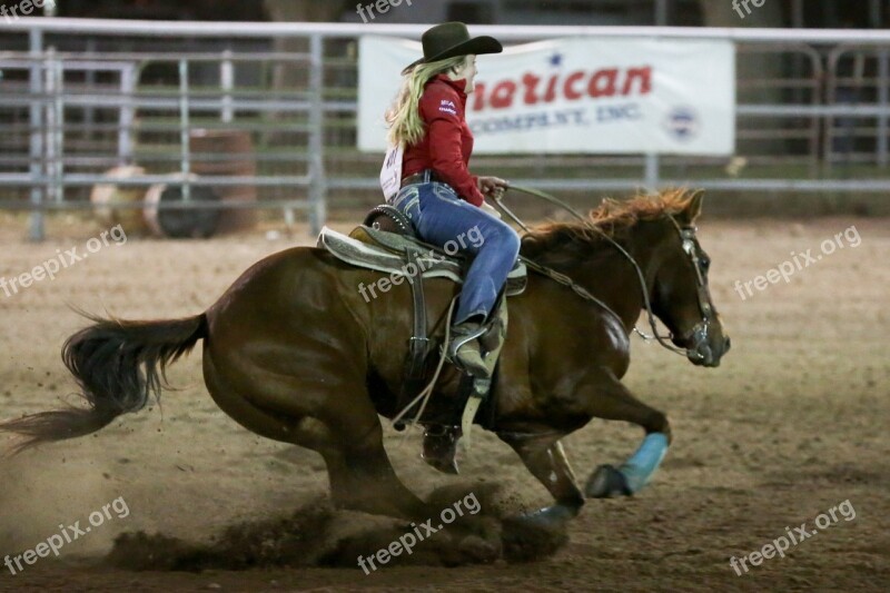 Rodeo Horse Barrel Western Animal