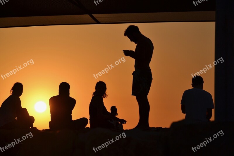 Masada Sunrise Silhouette Israel Free Photos