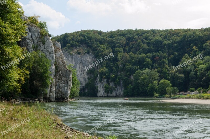 Danube Danube Gorge Rock Trees Water