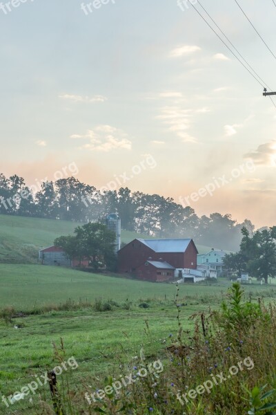 Farm Agriculture Nature Countryside Meadow