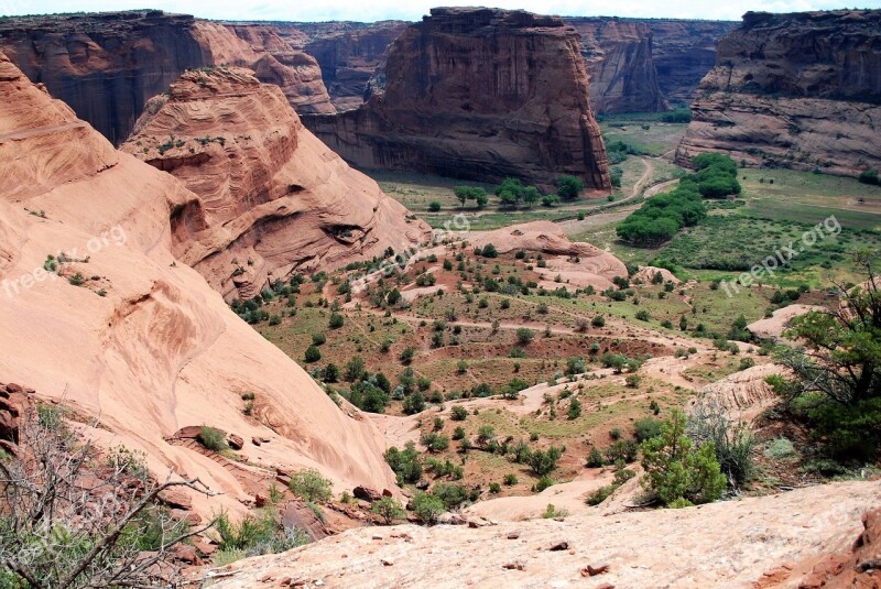 Canyon De Chelly Usa Gorge Landscape